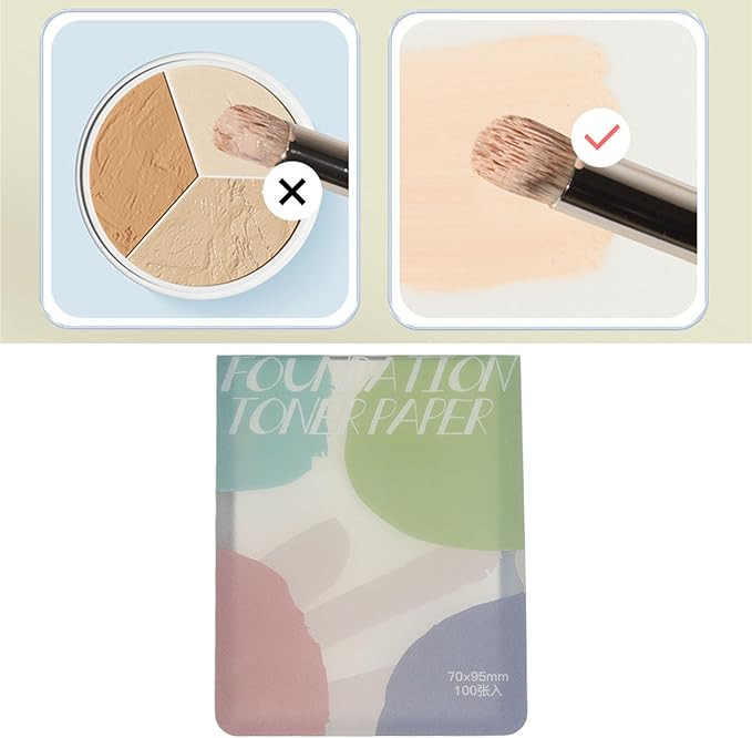 200 Sheets Nail Art Cosmetic Palette Paper Disposable Nail Art Palette Paper Mix Colors for Daily Use