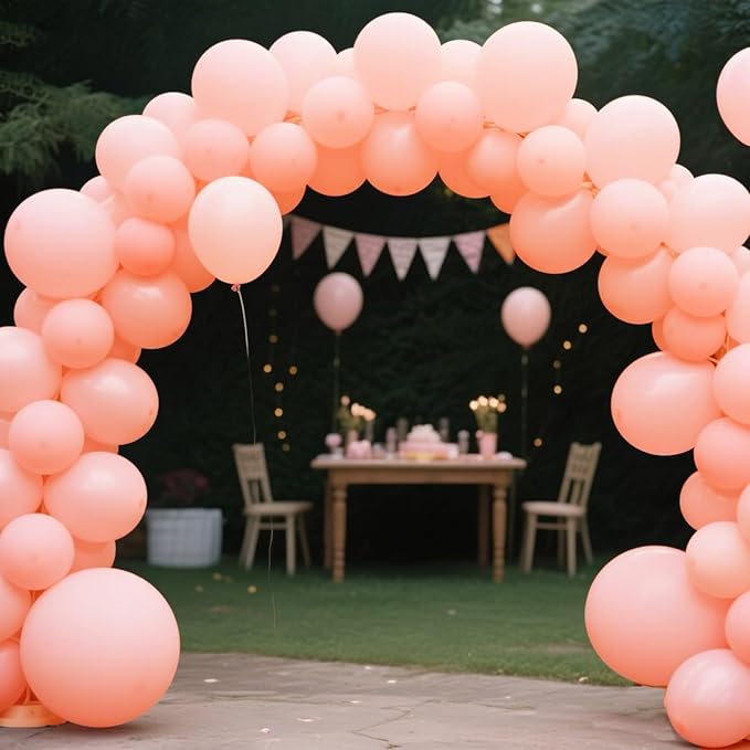 140pcs Pastel Pink Round Balloons Different Sizes 18 12 10 5 Inch Latex Balloons for Arch Decoration Party Balloon Kit for Graduation Birthday Party Wedding Balloon Baby Shower Decoration