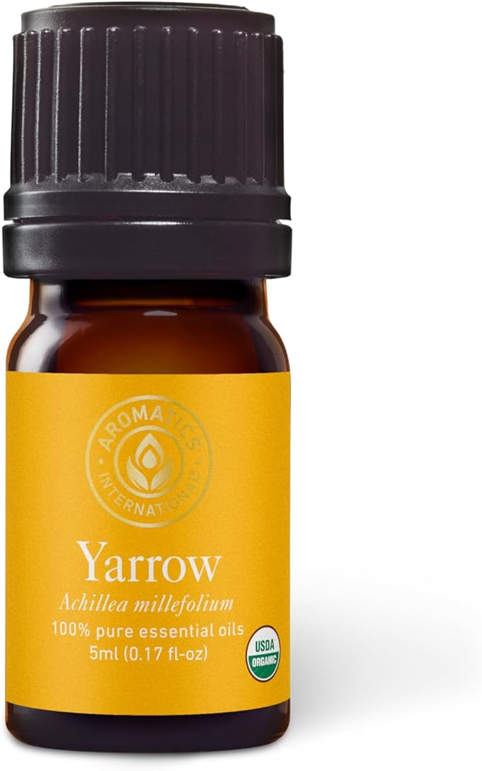 Aromatics International Premium Organic Yarrow Essential Oil 5ml | 100% Pure Essential Oil for Diffusion & Aromatherapy