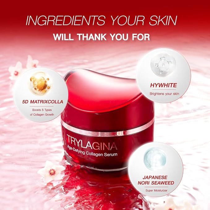 12X Age-Defying Collagen Serum, Anti Aging Face Cream, Anti Wrinkle Cream for Women, Face cream for Women, Anti Aging Skin Care, Brightening Serum, Hydration - 1.05oz