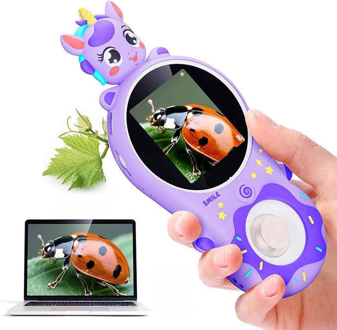 Kids Magnifying Glass with 8 Lights,Handheld Microscope for Stem Toys, Edu Gift Age 4-6 8-12 Children Students
