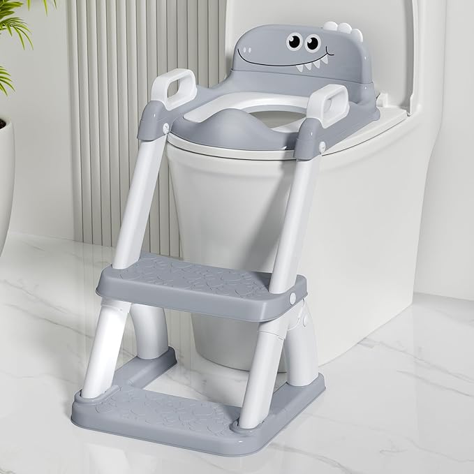 Potty Training Seat for Toddlers, 2 in 1 Potty Training Toilet with Anti-Slip Pad Step Stool, Toddler Toilet Seat for Boys and Girls