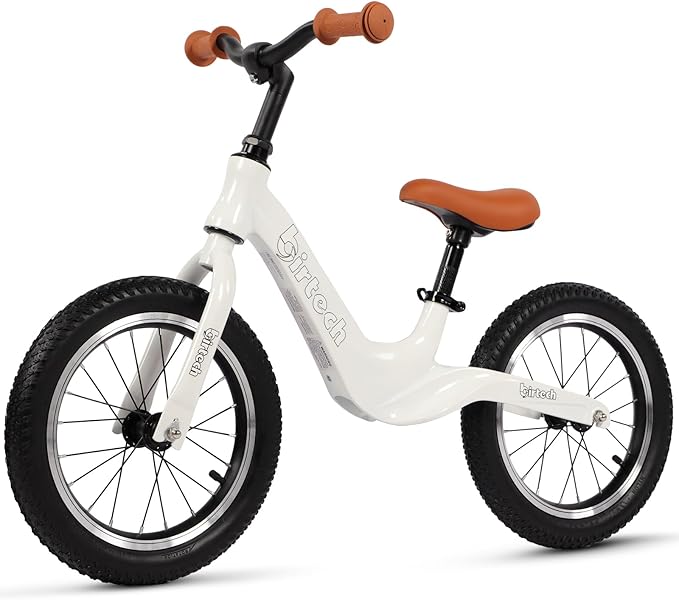 14" Kids Balance Bike for 3,4,5,6 Year Old Boys and Girls, Air Tires with Magnesium Alloy Frame, Lightweight No Pedal Toddler Training Bicycle