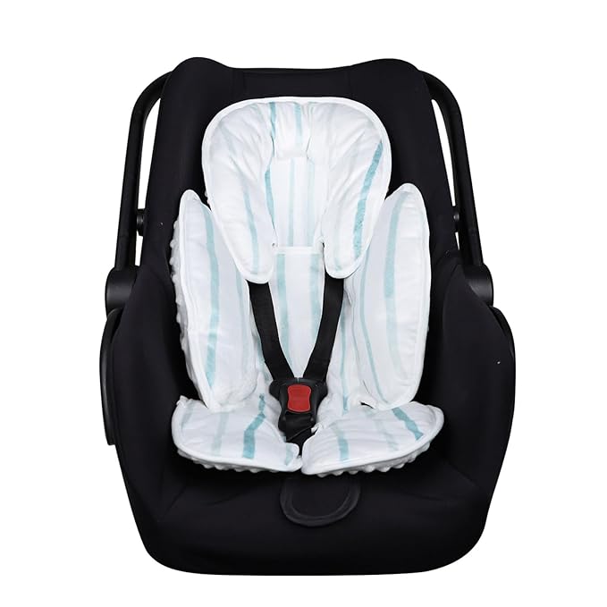 Pea Pod Baby Cushion, 2 in 1 Baby Swings Insert or Girls Extra Soft Breathable Cushion, Compatible for Strollers, and Bouncers, Striped Pattern