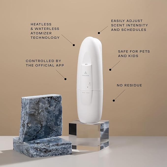 AromaPlan Authentic 2025 Upgraded Plug in Waterless Diffuser (2 Fragrances Included)-Cold Air & Nanotechnology Diffusers for Home & Office- Silent Wall Diffuser Plug in (2 Devices +2 Scents)