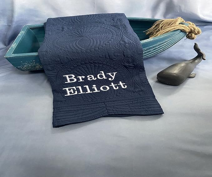 Personalized Baby Blanket Quilt | Monogrammed Blankets for Boys and Girls | Embroidered Baby Gifts | (Gator)