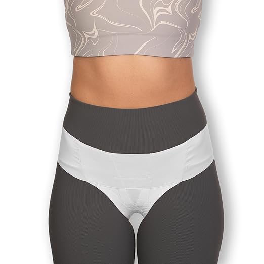 Women's Pelvic Orthotic Support Belt - Uterus & Bladder Support Girdle | Postpartum Recovery & Pain Relief | Low Waist White (X-Small)