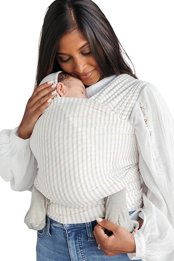 Solly Baby Wrap, Buttery-Soft Baby Carrier Newborn to Toddler 8-25 Lbs., Lightweight & Hands-Free Wrap, Breathable Summer Carrier, Baby Wearing & Postpartum Essential, New Mom Gift, Driftwood Stripe