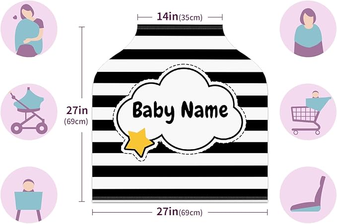 Baby Car Seat Stroller Cover Nursing Cover New Mom Breastfeeding Scarf Soft Stretchy Infant Carrier Cover Car Canopy Coverage