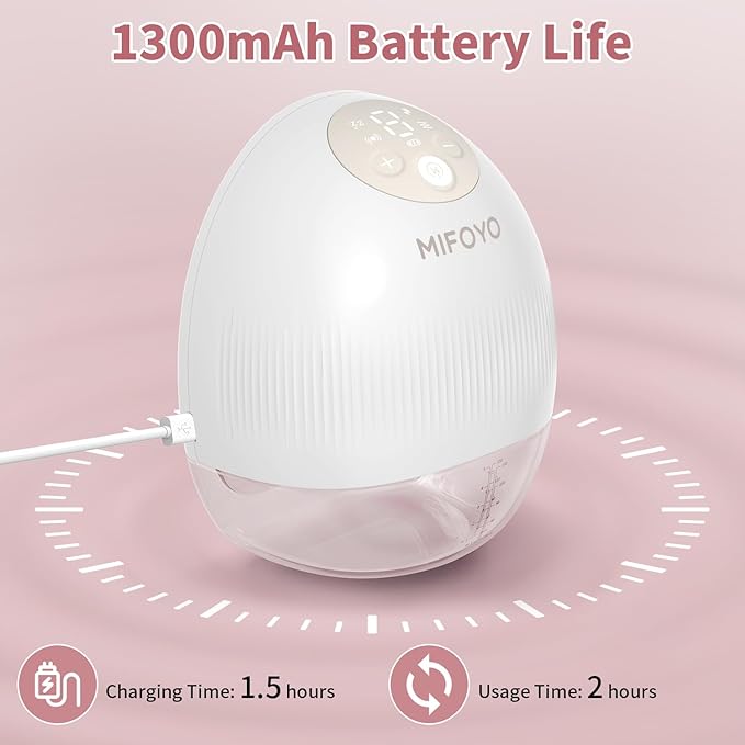 Breast Pump Wearable Breast Pumping: Electric Breast Pumps Hands Free Breastfeeding Pumps with 4 Modes & 9 Levels - Rechargeable Milk Pump, Smart Display for Moms, 24mm 2 Pack