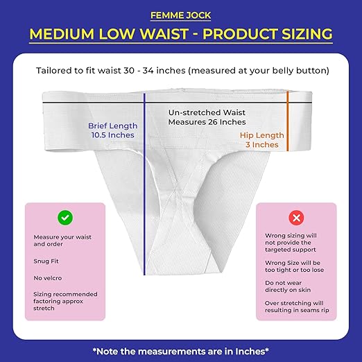 Patented Pelvic Orthotic Support Belt For Women ― Uterus Girdle for Prolapsed Bladder, Vulvar Varicosities, Postpartum Recovery, Symphysis Pubis, Dysfunction | Low Waist - WHITE - M
