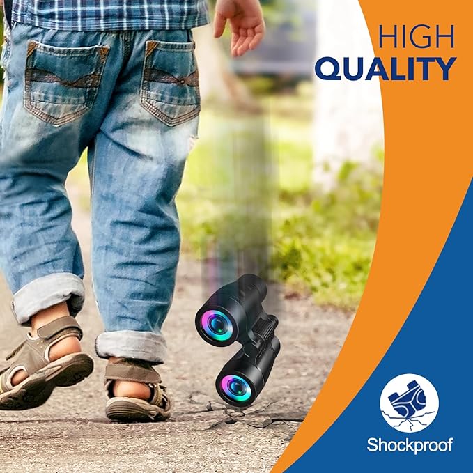 Boy Toys Ages 3-8: Kids Binoculars with Bird Watching Manual 4 5 6 7 8 Year Old Boys Girls Easter Birthday Gifts Outdoor Travel Binoculars Toy for Kid Age 4-6 Toddler Camping|Hiking Toys