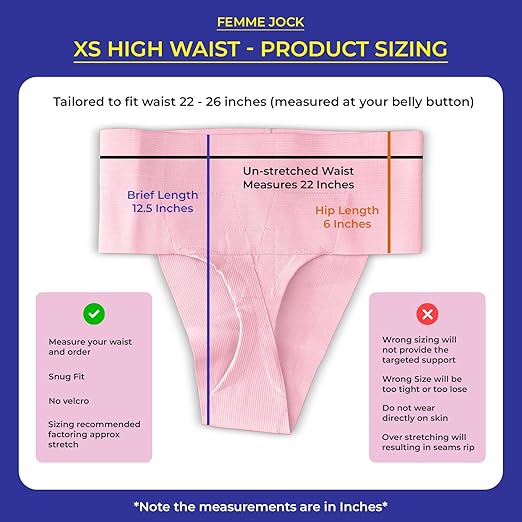 Women's Pelvic Orthotic Support Belt - Uterus & Bladder Support Girdle | Postpartum Recovery & Pain Relief | High Waist Pink (X-Small)