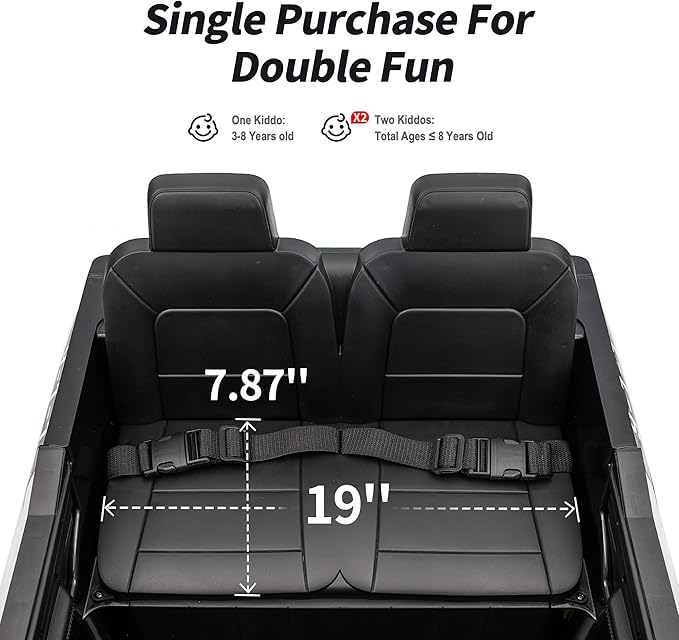 24V 10Ah Electric Police Car Ride on Toy for Big Kids, 4WD 2 Seater Kids Ride on Car SUV w/Remote Control, 4x200W Motors - Black