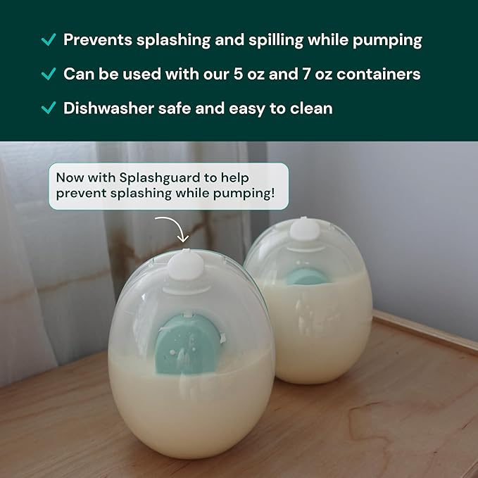 Willow Go - 5oz Reusable Milk Containers with Splash Guard - for use with Willow Go Hands Free Breast Pump