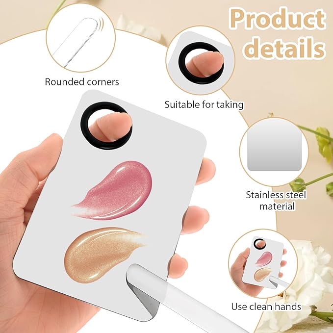 5 Pcs Makeup Spatula Korean Foundation Spatula Stainless Steel Makeup Mixing Palette Acrylic Makeup Palette Cosmetic Spatula Beauty Spatula Makeup Tools