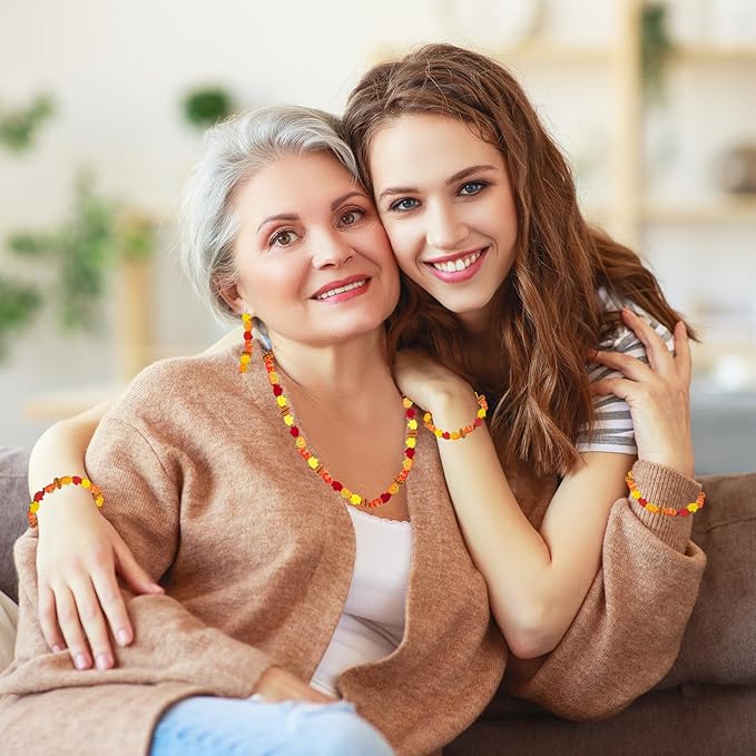 YQUQWN 200 PCS Fall Polymer Clay Beads Thanksgiving Maple Leaf Pumpkin Clay Beads for Jewelry Making Autumn Necklace DIY Bracelet Fall Accessories Party Supplies Craft Kits