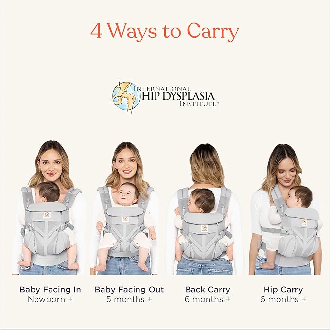 Ergobaby Omni Classic (formerly OMNI 360) All-Position Baby Carrier for Newborn to Toddler with Lumbar Support and Cool Air Mesh, 7-45 Pounds, Midnight Blue, One Size