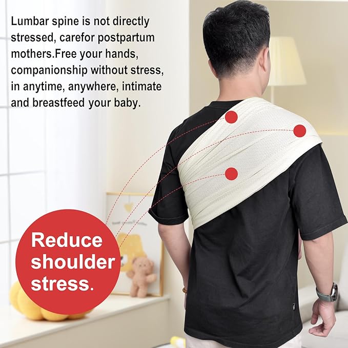 CUBY Water Baby Sling Carrier Lightweight Breathable Mesh Baby Ring Slings, Adjustable Quick-Drying Ring Sling Baby Carrier for Newborn Kids Toddlers Summer Swimming Pool Beach (Apricot)