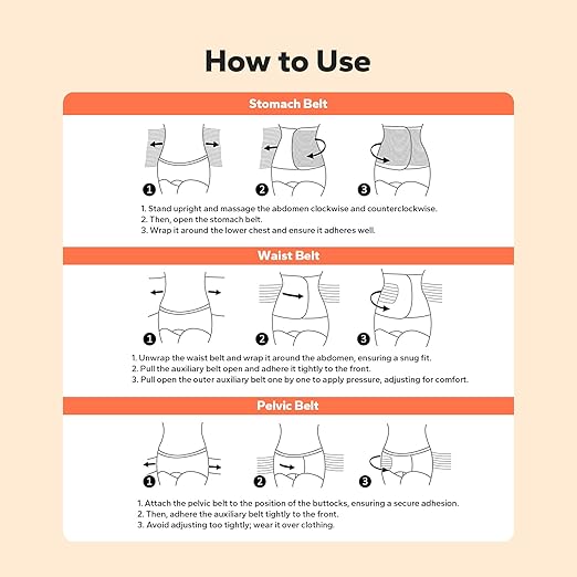 3 in 1 Postpartum Belly Band (Black), Post Partum Waist Binder, Posture Correction Abdominal Binder, Belly Band Postpartum Belly Wrap, Postpartum Belly Wrap (For waistline 35"-45", XXL)