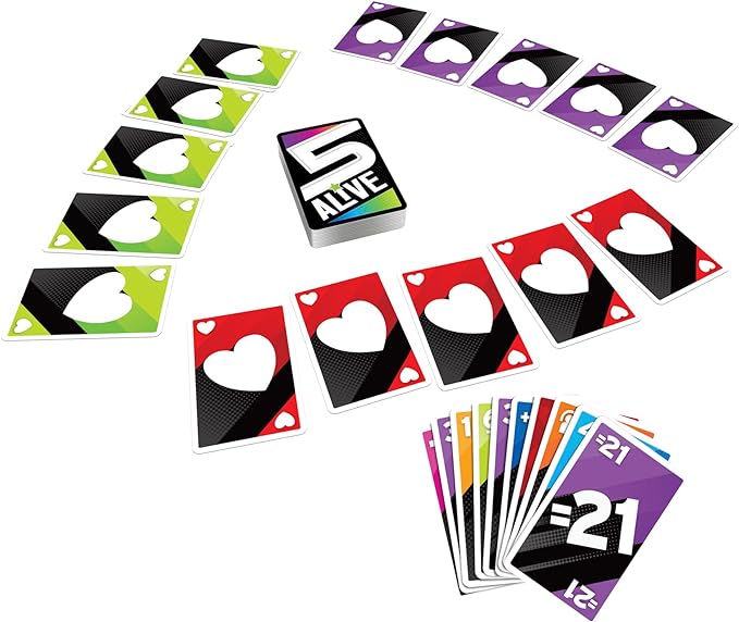 Hasbro Gaming 5 Alive Card Game, Fast-Paced Game for Kids and Families, Easy to Learn, 2 to 6 Players, Fun Summer Activities, Vacation Travel Essentials, Ages 8+