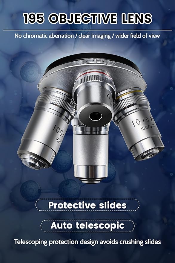 40X-5000X Microscopes trinocular for Kids Students Adults, with Prepared Slides 30p, Microscope Accessories, Compound trinocular Microscope,Microscopes for School Laboratory