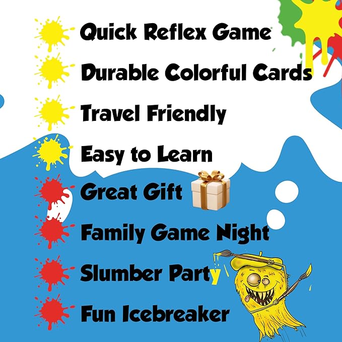 DiDaYo - Fast Paced Family Games, Brain Teaser Card Game for Kids 8-12, Ideal Speed Color Game for Teens and Adults, Fun Slumber Party Games, 2-8 Players, Travel Friendly