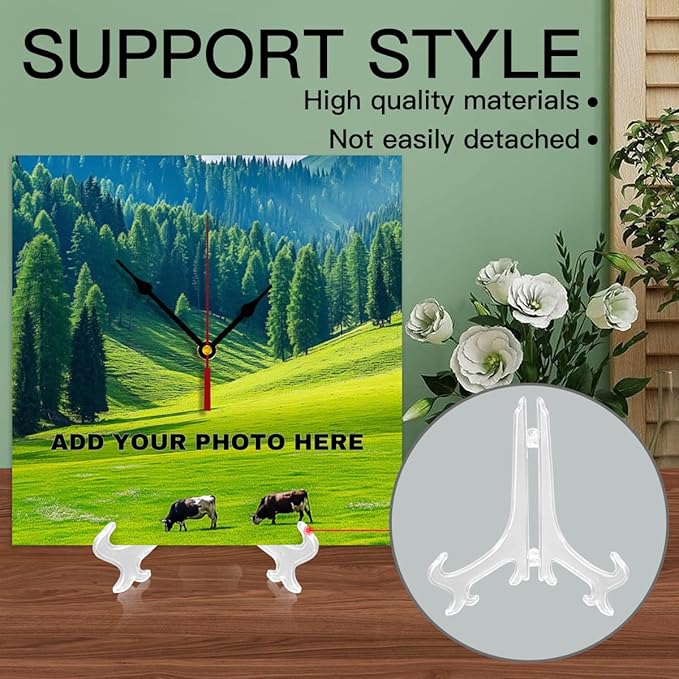 Generic Custom Wall Clock Personalized Wall Photo Customized Round Clock for Birthday Wedding Present Wedding Friend Family Lover, 12inch-30cm