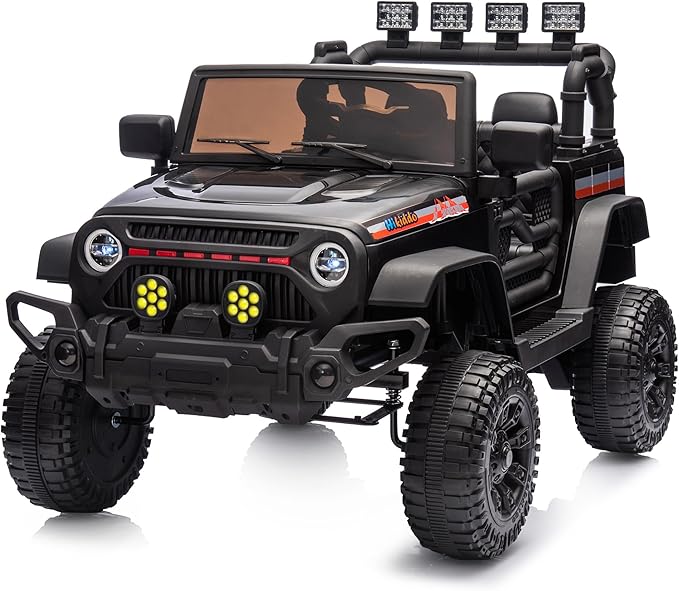 12V Kids Ride on Car Truck, Kids Electric Vehicles Car Ride on Toy for Toddlers 3-5 with Remote Control - Black