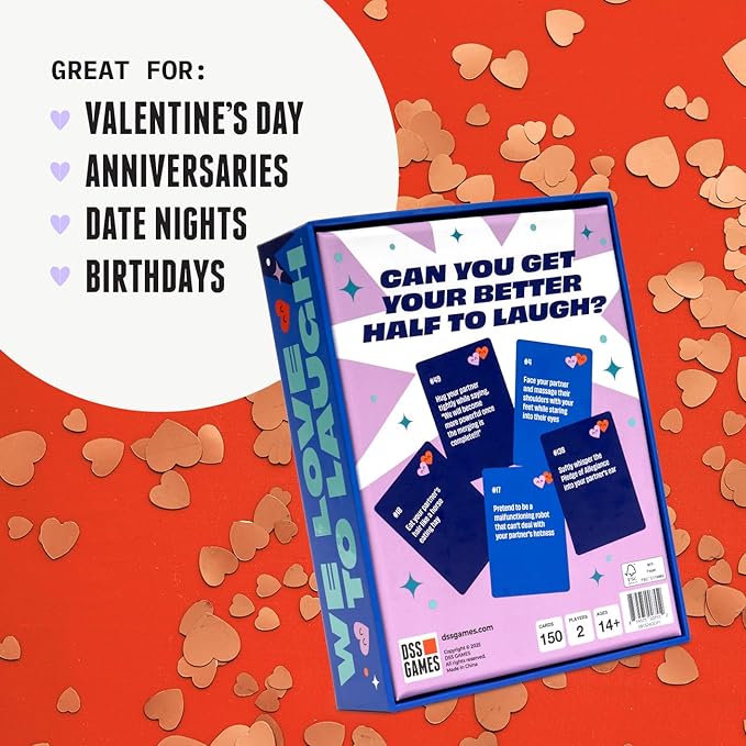 We Love to Laugh [Couples Game for 2 Players | Hilarious Relationship Card Game for Date Night, Anniversaries, Game Night | Couples Gift Idea, Don’t Laugh Couples Edition, Try Not to Laugh Game]