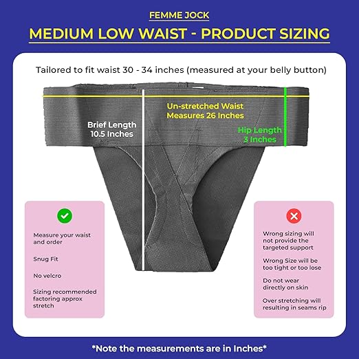 Patented Women’s Pelvic Floor Orthotic Support Belt ― Uterus Pain Relief Girdle for Prolapsed Bladder, Vulvar Varicosities, Postpartum Recovery, SPD | Low Waist - Black (M)