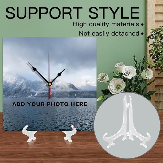 Generic Custom Wall Clock Personalized Wall Photo That PVC Customized Round Silent Clock for Living Room Family Friends Gifts, 12inch-30cm