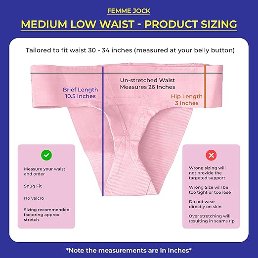 Patented Pelvic Orthotic Support Belt For Women ― Uterus Girdle for Prolapsed Bladder, Vulvar Varicosities, Postpartum Recovery, Symphysis Pubis, Dysfunction | Low Waist - PINK - M