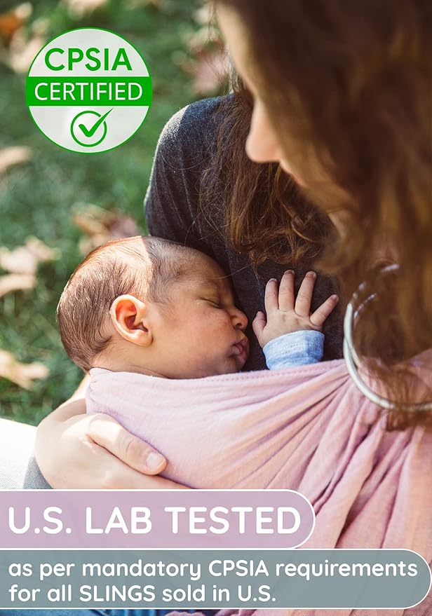 Baby Carrier Sling – Breathable 100% Cotton Wrap for Infant Support, Rose Sling Ring – Adjustable Muslin Fabric, Baby Carrier Newborn to Toddler – Soft Chest Hold for Travel