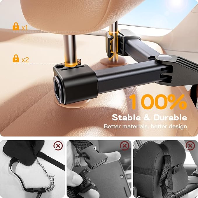 Baby Car Mirror for Baby Hook Clip Design Never Shake Baby Mirror for Car Seat Rear Facing Easy Install Crystal Clear View ShatterProof Crash Tested White