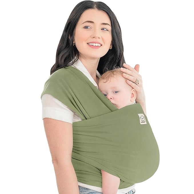KeaBabies Baby Wrap Carrier - All in 1 Original Baby Carrier Newborn to Toddler Sling, Easy to Wear, Hands Free Bonding, Lightweight, Breathable Infant Wraps (Dusty Olive)