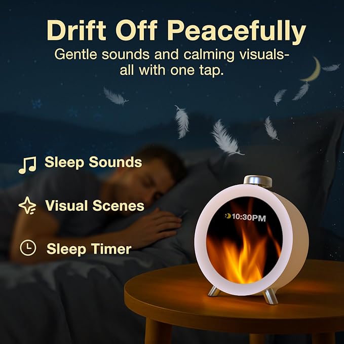 Dekala ChronoSense Alarm Clock for Bedroom Temperature Humidity, 7-Day Programmable 4 Alarms, 100dB Loud Gradual Alarm Clock Heavy Sleeper, IPS Screen Animation, Hourly Chime