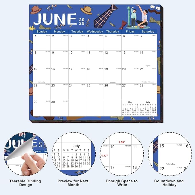 2025-2026 Magnetic Fridge Calendar 18 Monthly Magnetic Calendar for Refrigerator 2025-2026 Wall Calendar Planner Runs from February 2025 Until July 2026 Easy Organizing Markers Tearable (Festive)