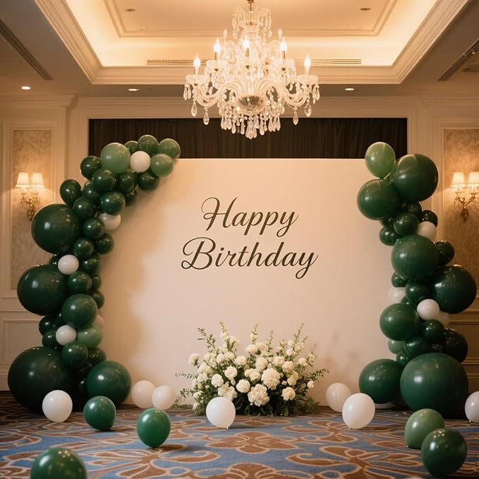 140pcs Night Green Round Balloons Different Sizes 18 12 10 5 Inch Latex Balloons for Arch Decoration Party Balloon Kit for Graduation Birthday Party Wedding Balloon Baby Shower Decoration