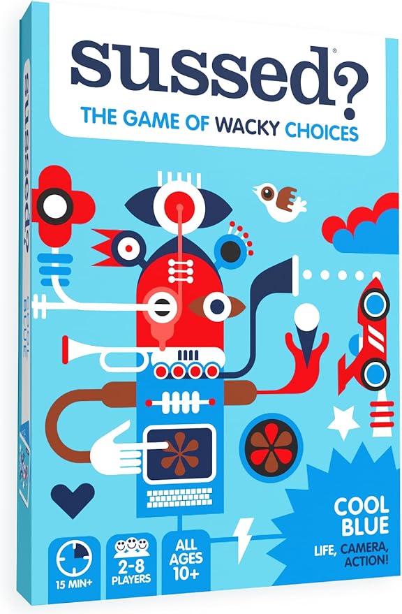 SUSSED The Wacky ‘What Would You Do’ Card Game - Social Fun for Teens, Boys, Girls for Kids Ages 10+ & Adults - Blue Pack
