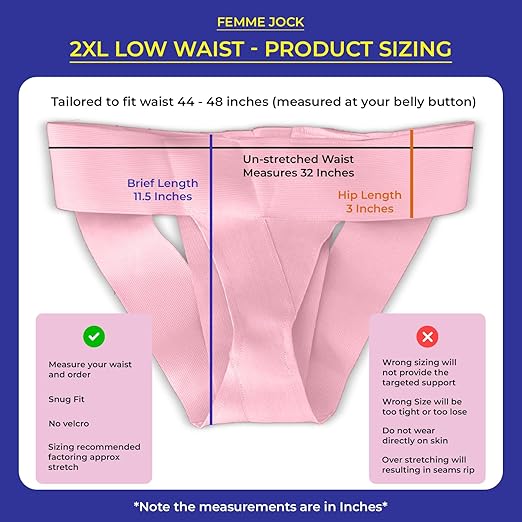 Women's Pelvic Support Belt ― Uterus Girdle for Prolapsed Bladder | Postpartum Recovery | Pain Relief | Low Waist - PINK - XXL