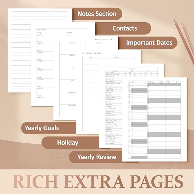 Planner 2025-2026, Academic Linen 2025-2026 Monthly Planner July 2025 to June 2026, Weekly & Daily Organizer with Tabs, Note Pages, Hardcover 5.65" x 8.15"- Ideal for School, Work & Productivity-Green