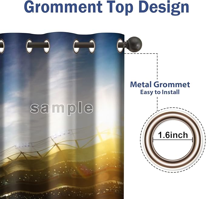 Jekeno Gaming Gamepad Blackout Curtains - Colorful Gamer Game Controller Decor for Kids Boys Teens Teenagers Bedroom Living Room Darkening Grommet Window Drapes 2 Panel Set, 42"x84"