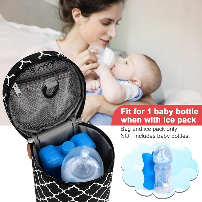 Accmor Breastmilk Cooler Bag, Insulated Baby Bottle Cooler Tote Bags for Nursing Mom Daycare