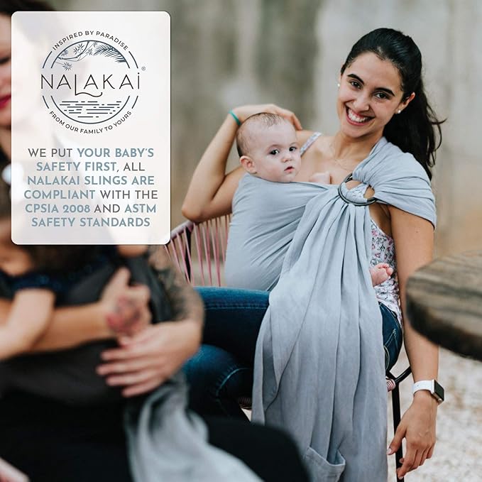 Nalakai Ring Sling Baby Carrier, Soft Linen Baby Sling, Baby Wrap, Comfort, Style, and Giving Back - Carry Your Little One with Love