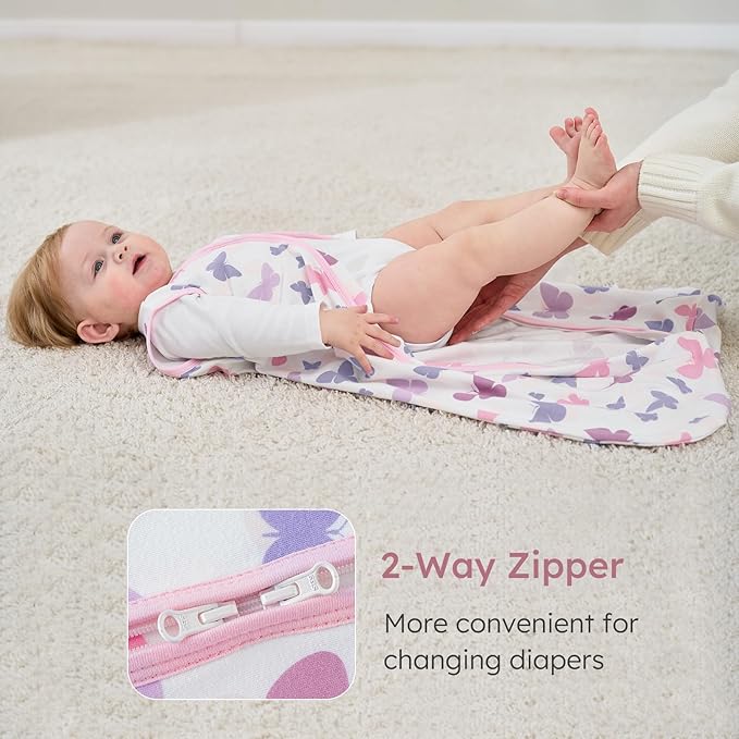 Yoofoss Baby Sleep Sack 18-24 Months Baby Wearable Blanket 100% Cotton 2-Way Zipper TOG 0.5 Toddler Sleeping Sack 3 Pack, Lightweight Sleep Sacks for Babies(X-Large)