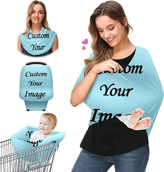 Baby Car Seat Stroller Cover Nursing Cover New Mom Breastfeeding Scarf Soft Stretchy Infant Carrier Cover Car Canopy Coverage