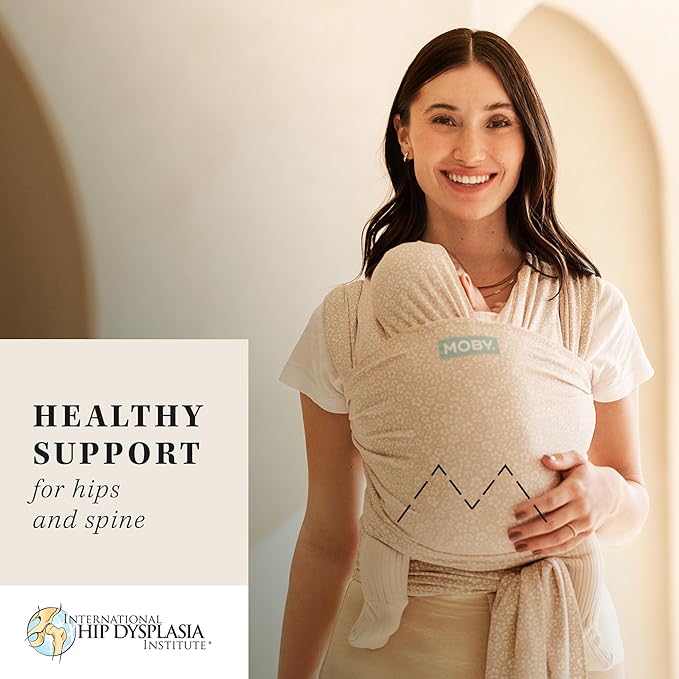 Moby Baby Wrap Carrier Classic for Newborns to Toddlers (8-33lbs), Infant Sling Carrier, Lightweight & Hands Free Design, Adjustable for All Body Types (Costal Blooms)