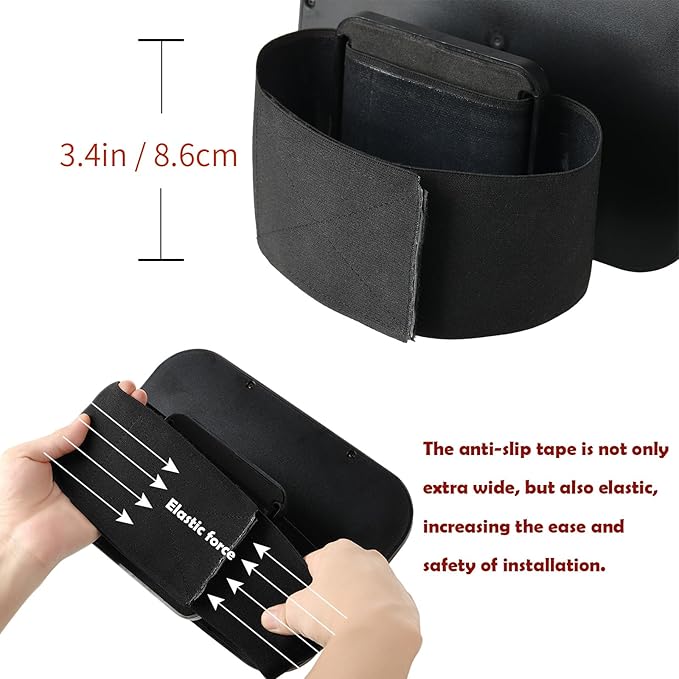 Funbliss Baby Car Mirror for Fixed Headrest, Compatible with Tesla Car Mirror for Baby and Other Models, 360° Rotation Clear & Wide View, Easy Install with Non-Slip Elastic Fixing