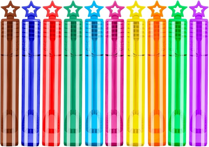 120 Pack 10 Colors Bulk Bubble Wands,Party Favors Bubbles Wand for Kids,Perfect for Wedding,Summer Outdoor Toys,Goody Bags Stuffer Bubbles,Carnival Prize,Birthday